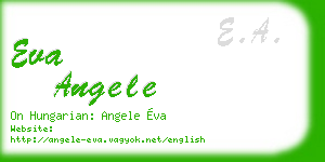 eva angele business card
